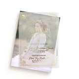 Gold Foil Quinceanera Invitation with Elegant Frame