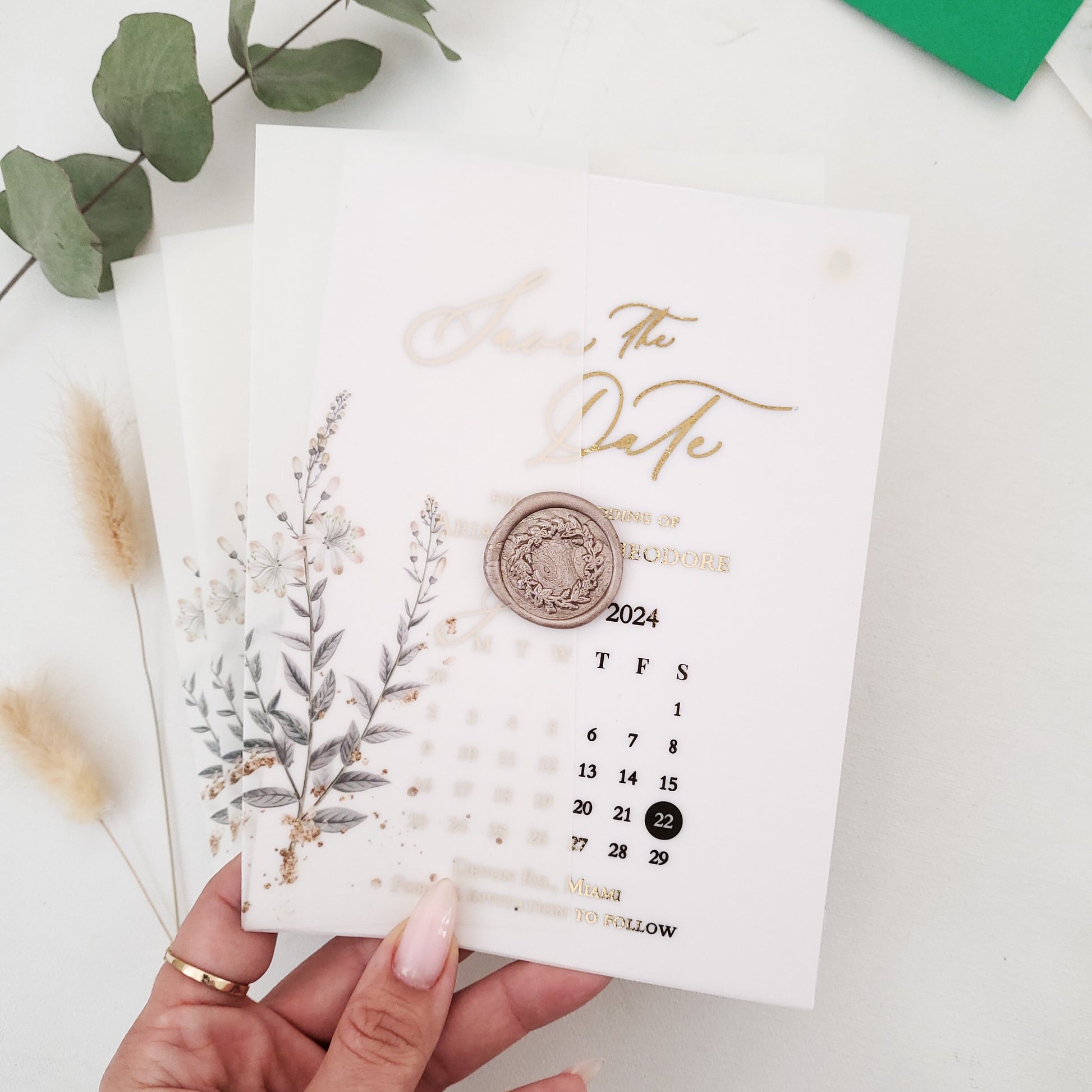 lavender vellum jacket for wedding invitations - XOXOKristen
