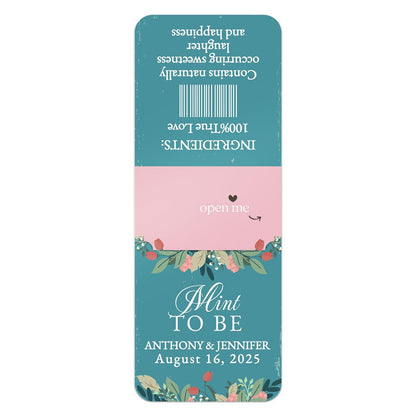 High-quality custom labels for wedding favors with wildflowers design