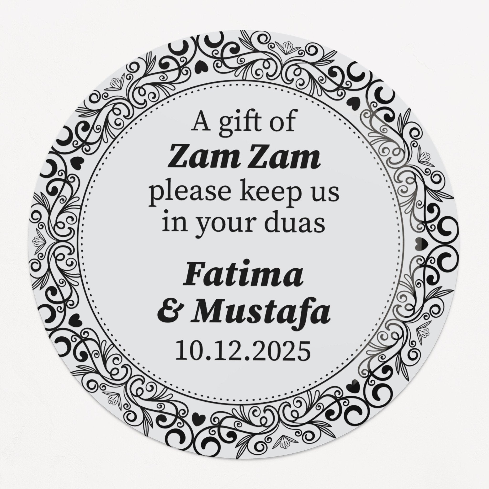 A Gift From Zam Zam Stickers for Wedding Favors - XOXOKristen