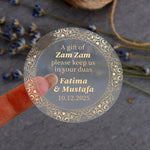 A Gift From Zam Zam Stickers for Wedding Favors - XOXOKristen