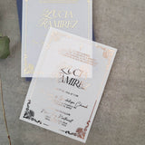 Baptism Invitations with Gold Foiled Frame - XOXOKristen