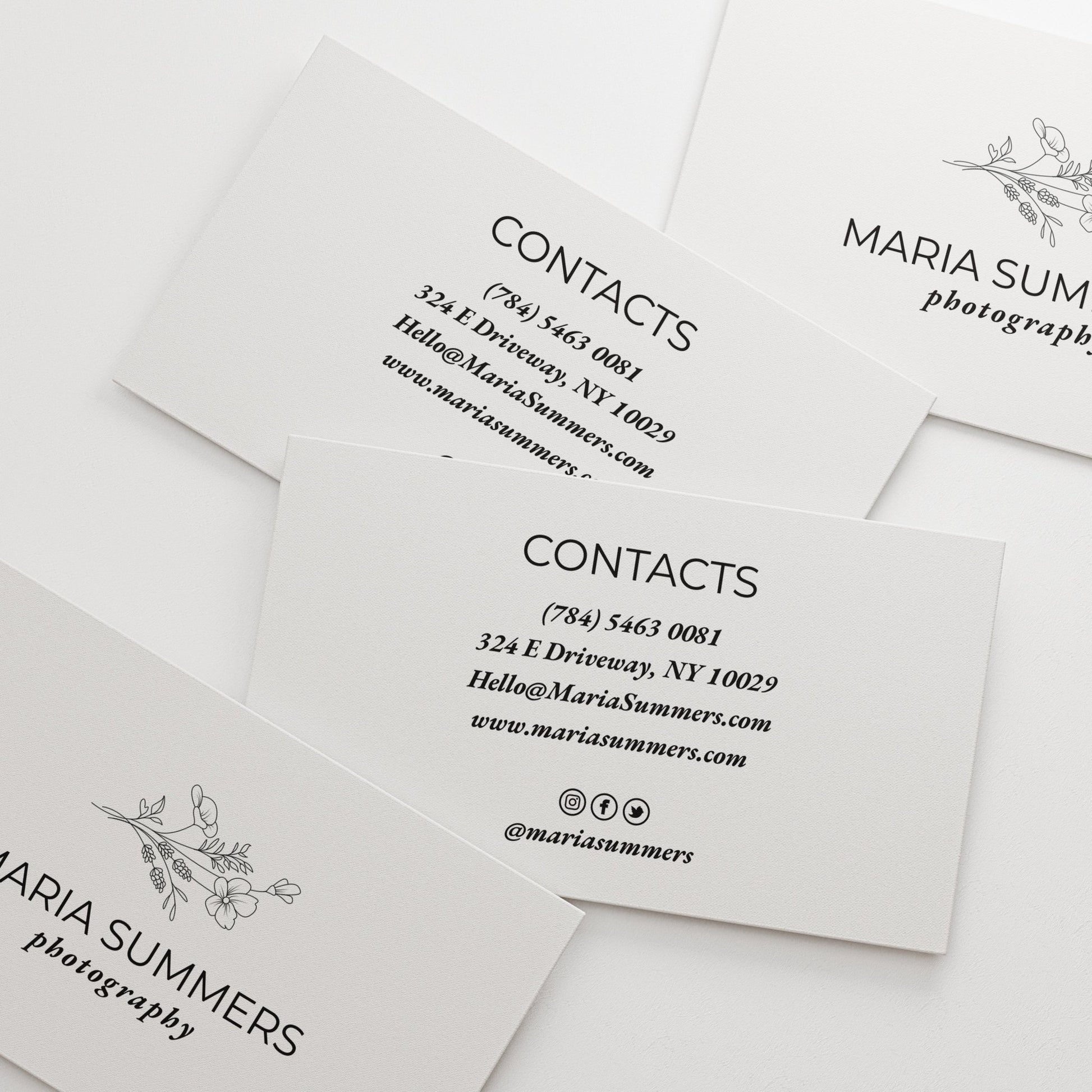 Black and White Small Business Cards - XOXOKristen