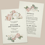 Blush Floral Wedding Invitations - XOXOKristen
