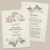 Blush Floral Wedding Invitations - XOXOKristen