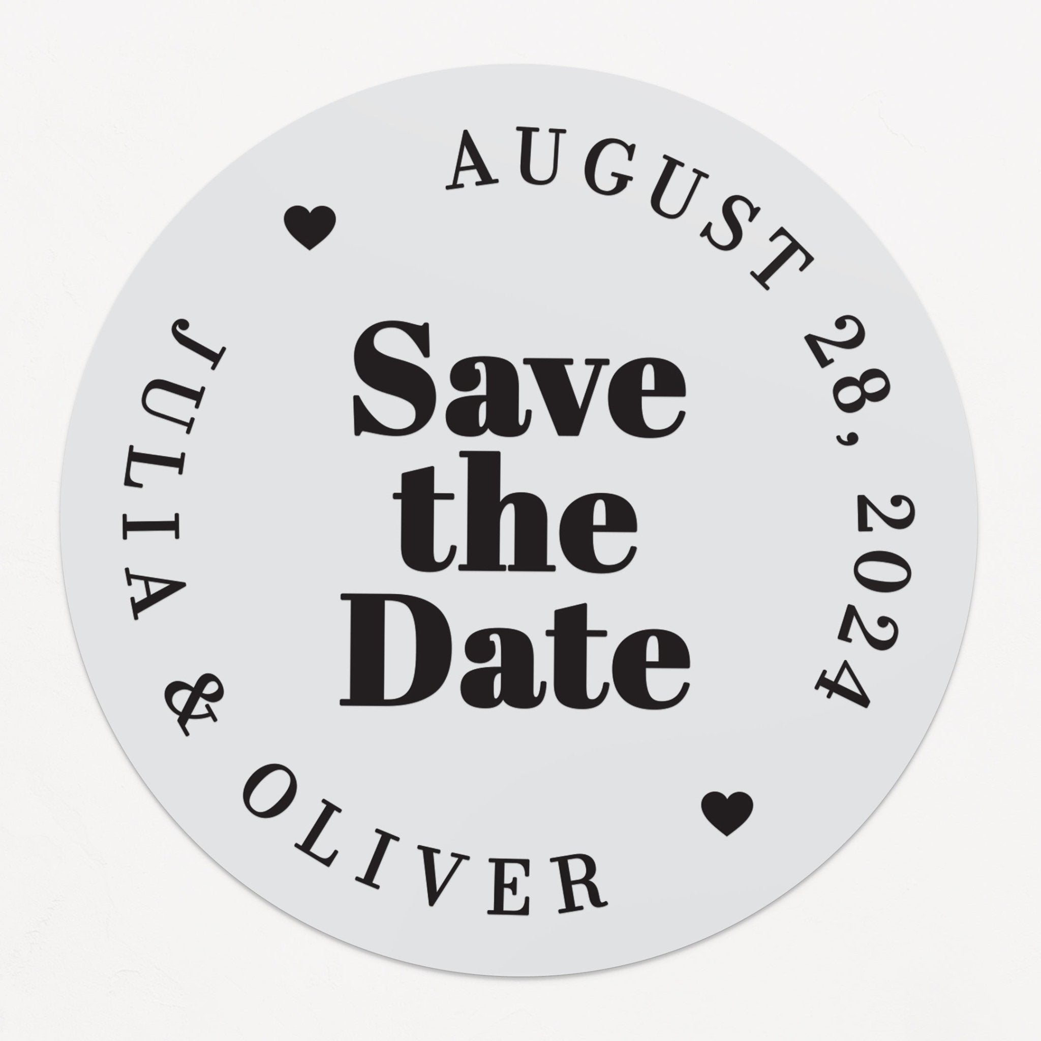 Bold Save the Date Stickers - XOXOKristen