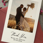 Chic Wedding Thank You Cards with Photo - XOXOKristen