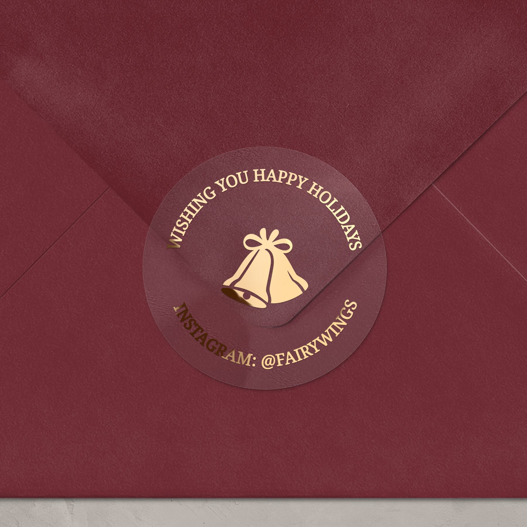 Chrismas Business Stickers with Gold Foil - XOXOKristen