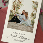 Classic Wedding Thank You Cards with Photo - XOXOKristen