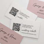 Classic Wedding Website Card with QR Code - XOXOKristen