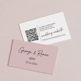 Classic Wedding Website Card with QR Code - XOXOKristen