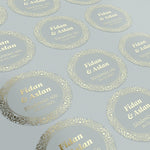 Clear Sözümüz söz Stickers for Wedding Favors - XOXOKristen