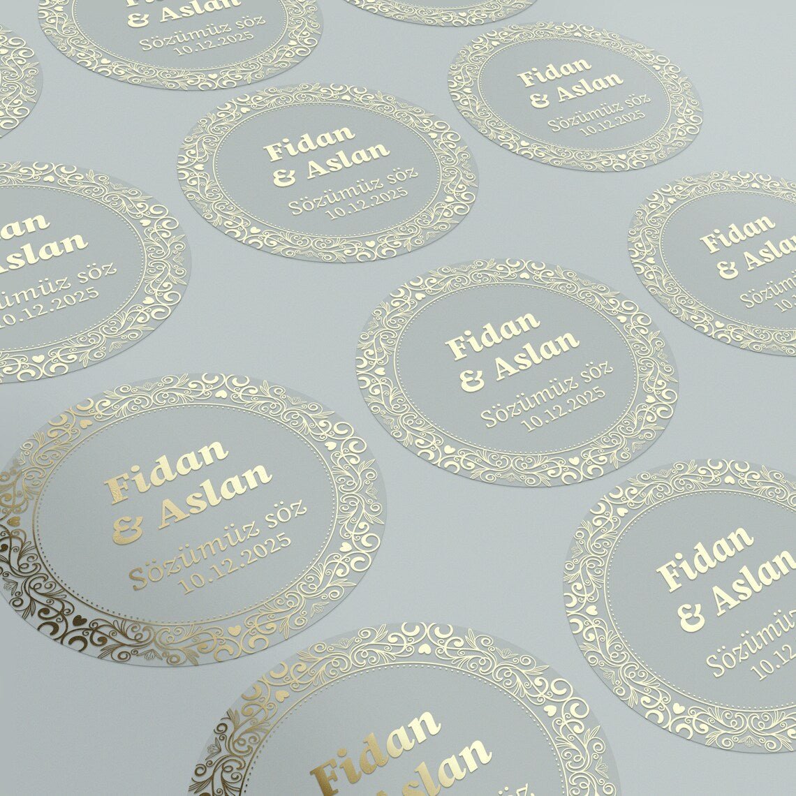 Clear Sözümüz söz Stickers for Wedding Favors - XOXOKristen