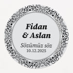 Clear Sözümüz söz Stickers for Wedding Favors - XOXOKristen