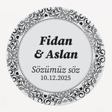 Clear Sözümüz söz Stickers for Wedding Favors - XOXOKristen