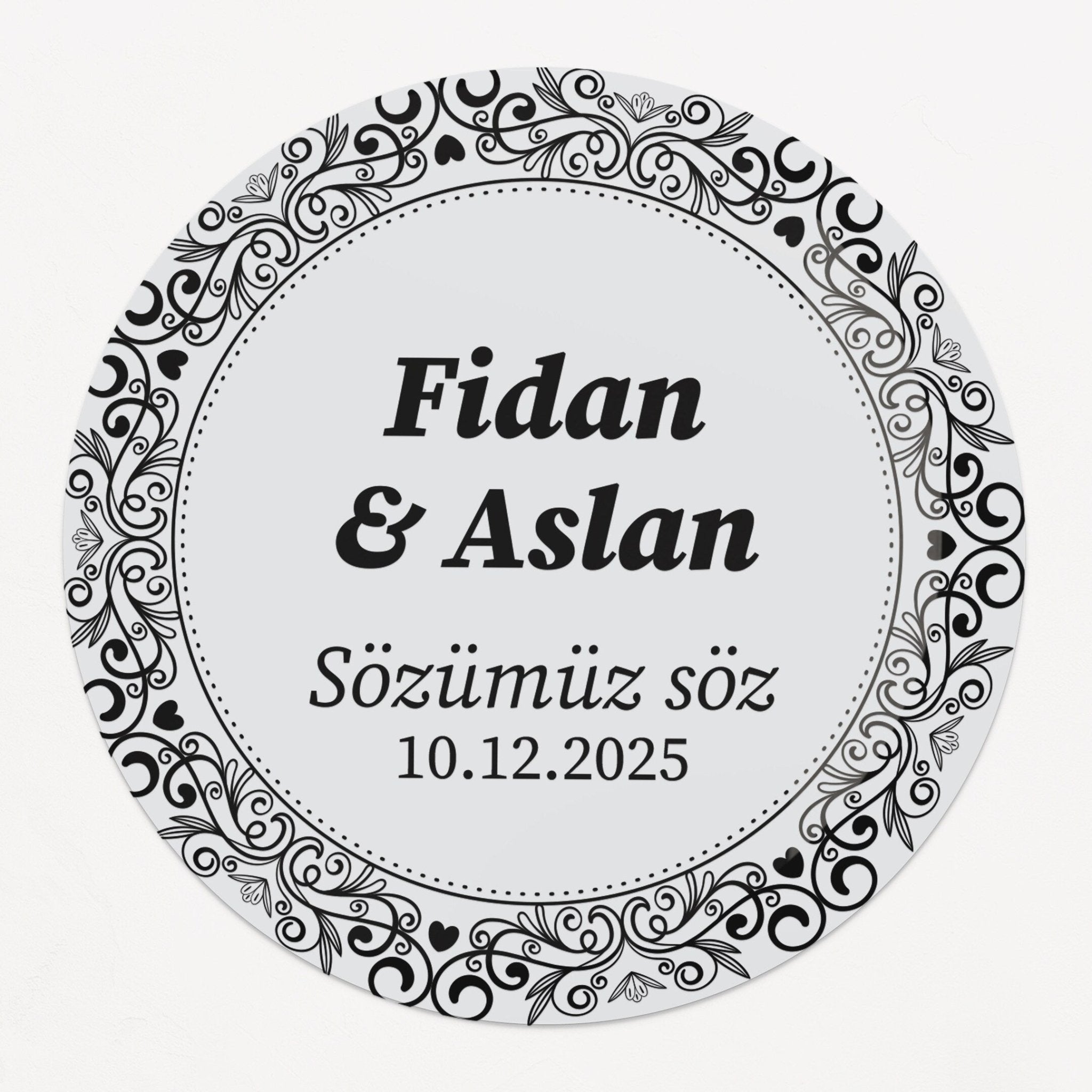 Clear Sözümüz söz Stickers for Wedding Favors - XOXOKristen