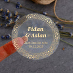 Clear Sözümüz söz Stickers for Wedding Favors - XOXOKristen