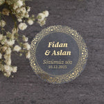 Clear Sözümüz söz Stickers for Wedding Favors - XOXOKristen