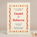 Colorful Red and Yellow Wedding Invitations - XOXOKristen