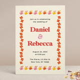 Colorful Red and Yellow Wedding Invitations - XOXOKristen