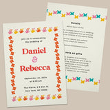 Colorful Red and Yellow Wedding Invitations - XOXOKristen
