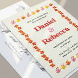 Colorful Red and Yellow Wedding Invitations - XOXOKristen
