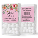Custom "Mint to Be" Pink Spring Flowers Tic Tac Labels - XOXOKristen