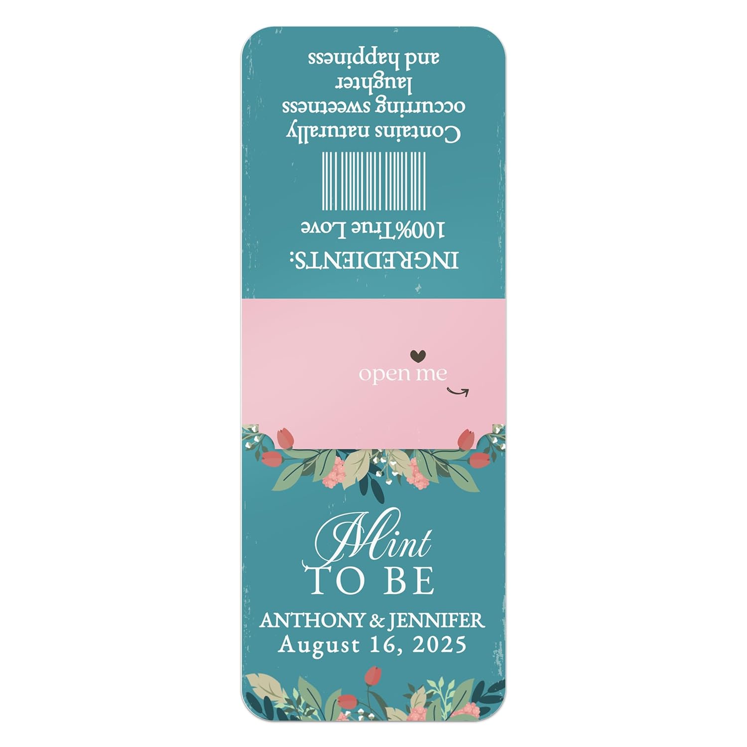 Custom "Mint to Be" Turquoise and Pink Wildflowers Tic Tac - XOXOKristen