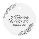 Custom White & Gold Hang Tags for Wedding - XOXOKristen