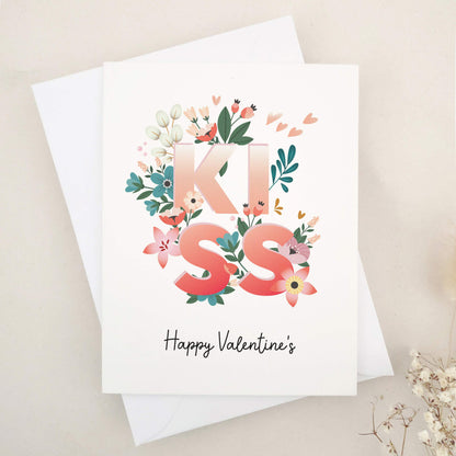 Celebrate Valentine's Day with our gorgeous Happy Valentine's Day cards, perfect for expressing love to your husband, wife, girlfriend, or boyfriend. The design combines floral elegance and artistic typography, creating a visually stunning keepsake that captures the essence of love and affection.