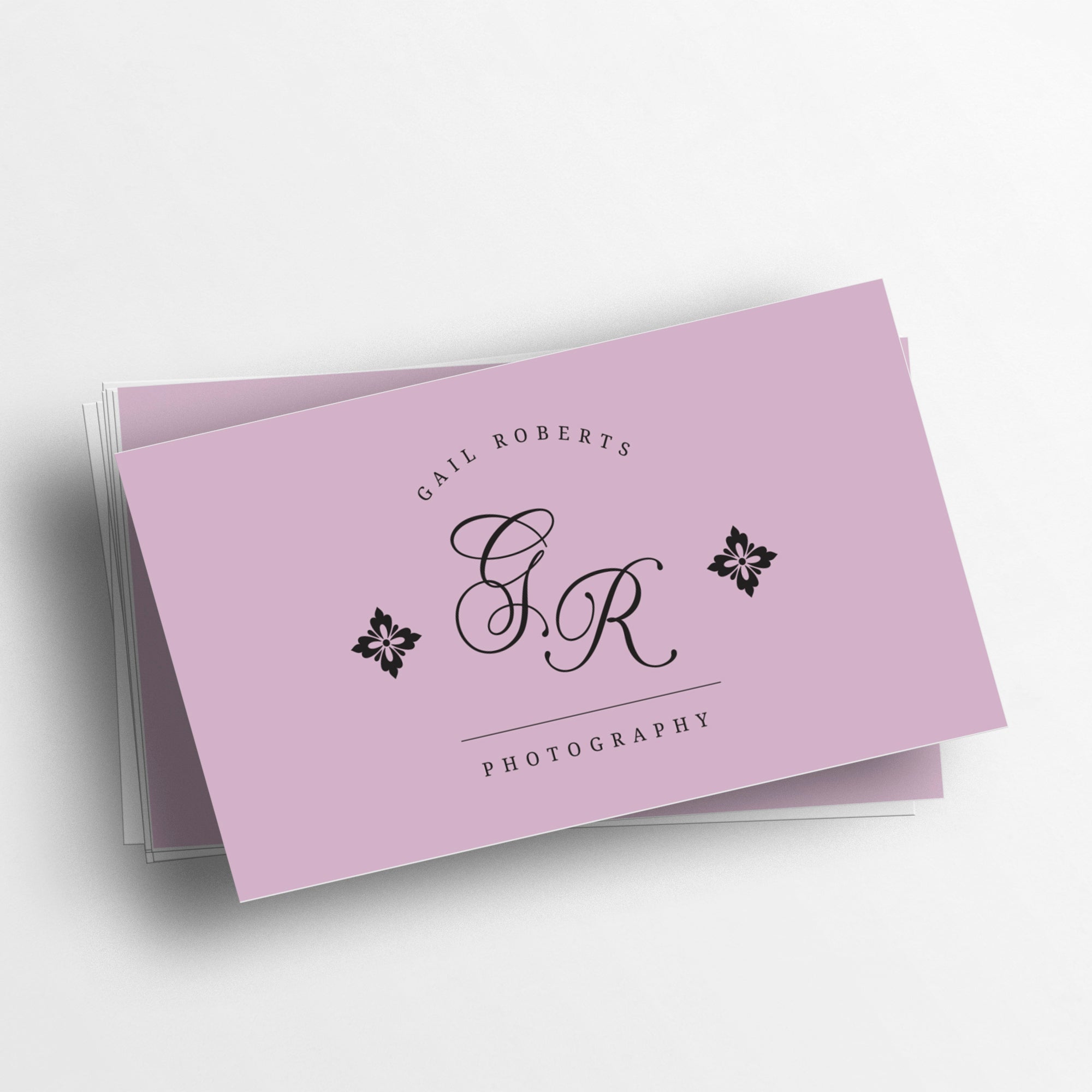 Elegant Business Cards with Monogram - XOXOKristen