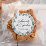 Elegant Greenery Wedding Favor Stickers - XOXOKristen