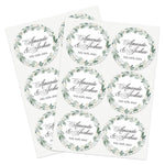 Elegant Greenery Wedding Favor Stickers - XOXOKristen