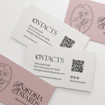 Floral Business Card with QR Code - XOXOKristen