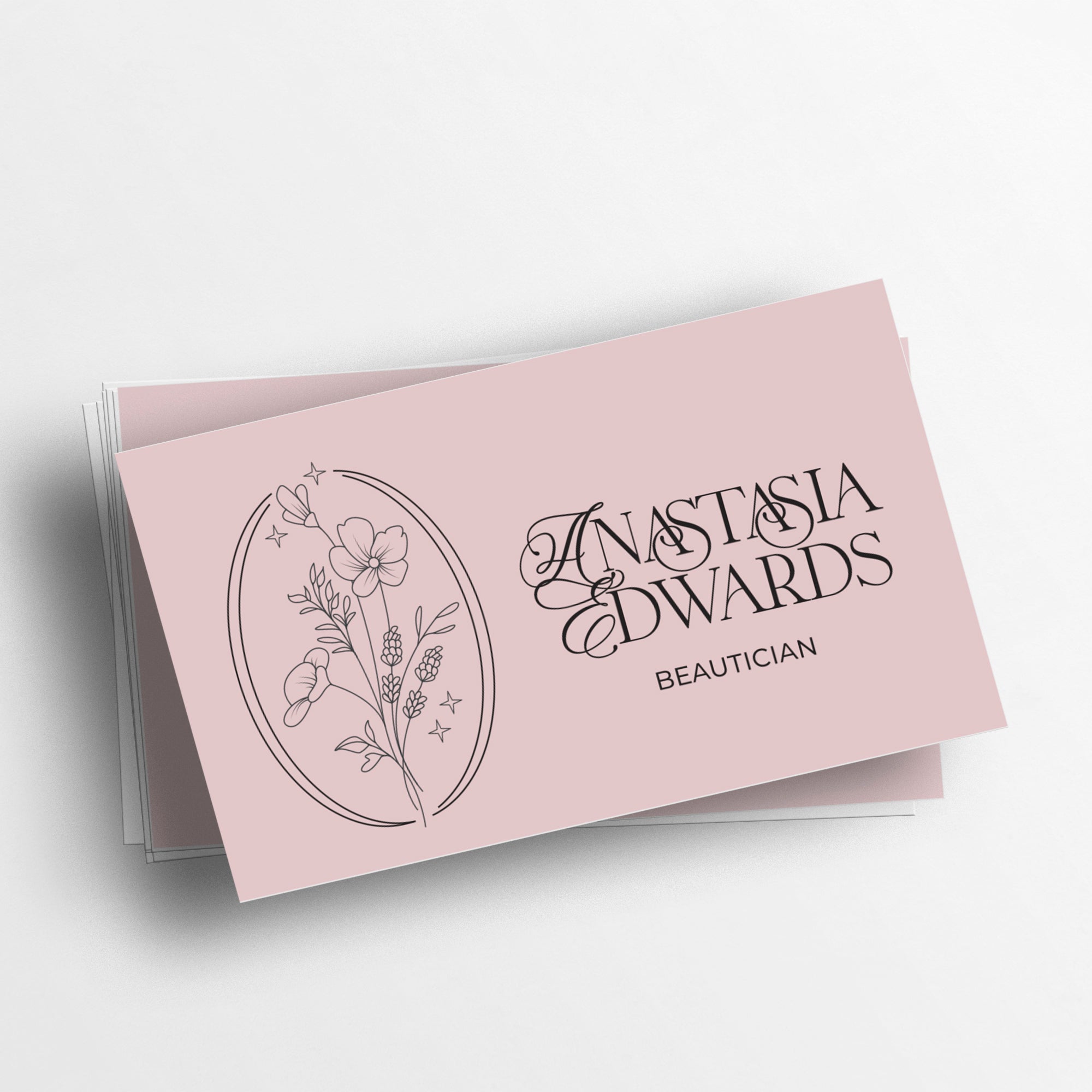 Floral Business Card with QR Code - XOXOKristen