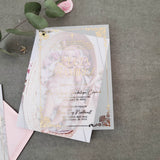 Foiled Baptism Invitation with Photo - XOXOKristen