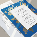 Foiled Wine Leaf Wedding Invitation - XOXOKristen