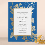 Foiled Wine Leaf Wedding Invitation - XOXOKristen