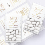 Gold Foiled Mint to be Wedding Favors with Calligraphy - XOXOKristen