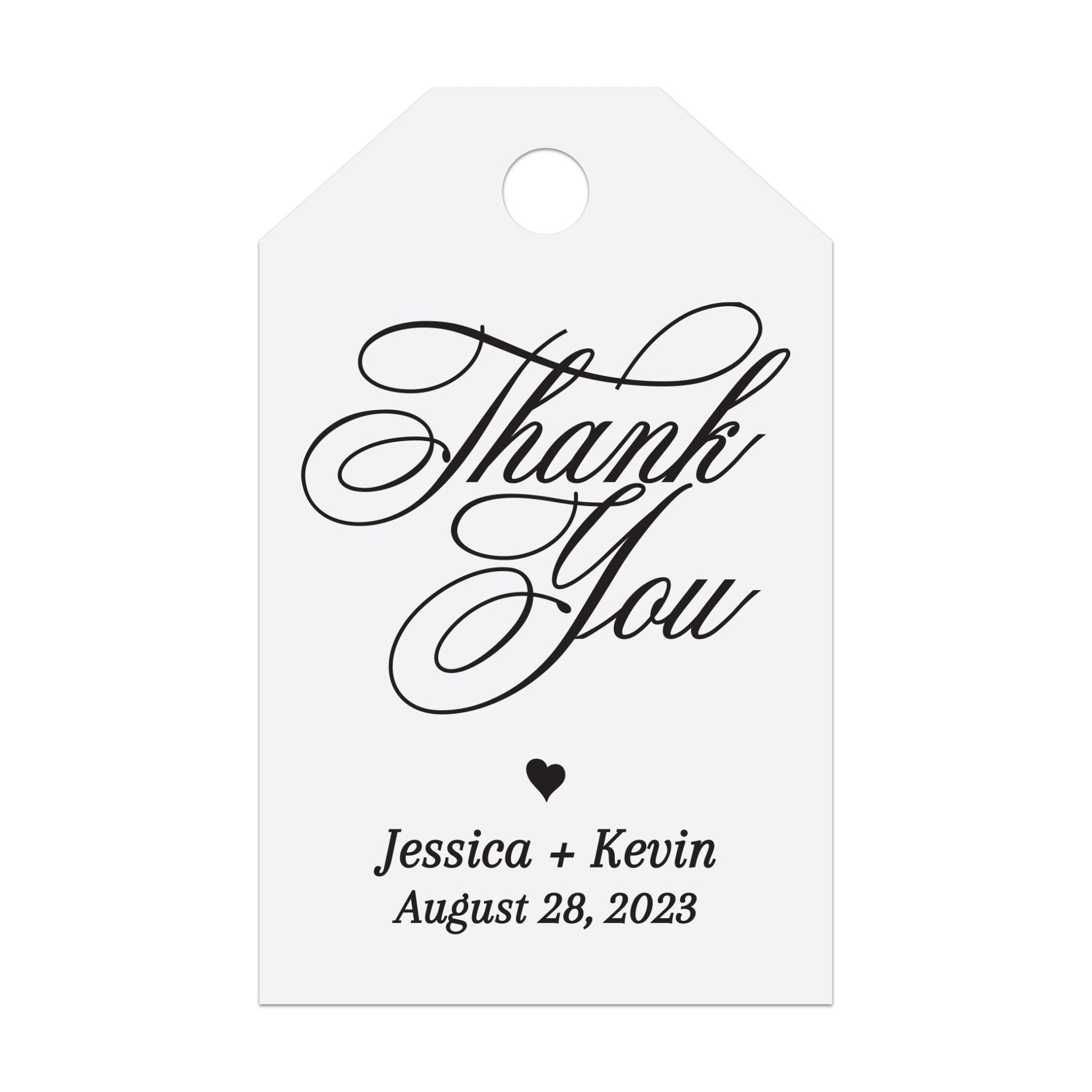 Gold Foiled Thank you Wedding Favor Tags - XOXOKristen