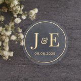 Gold Foiled Wedding Stickers for Favors - XOXOKristen