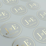 Gold Foiled Wedding Stickers for Favors - XOXOKristen