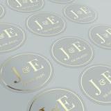 Gold Foiled Wedding Stickers for Favors - XOXOKristen