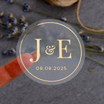 Gold Foiled Wedding Stickers for Favors - XOXOKristen