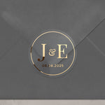 Gold Foiled Wedding Stickers for Favors - XOXOKristen