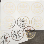 Gold Stickers for Baptism Favors and Gifts - XOXOKristen