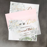 Greenery Vellum Save the Date - XOXOKristen