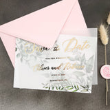 Greenery Vellum Save the Date - XOXOKristen