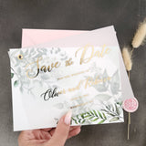 Greenery Vellum Save the Date - XOXOKristen
