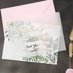 Greenery Vellum Wedding Invitations - XOXOKristen